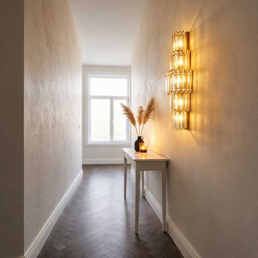Gold Crystal Wall Sconce