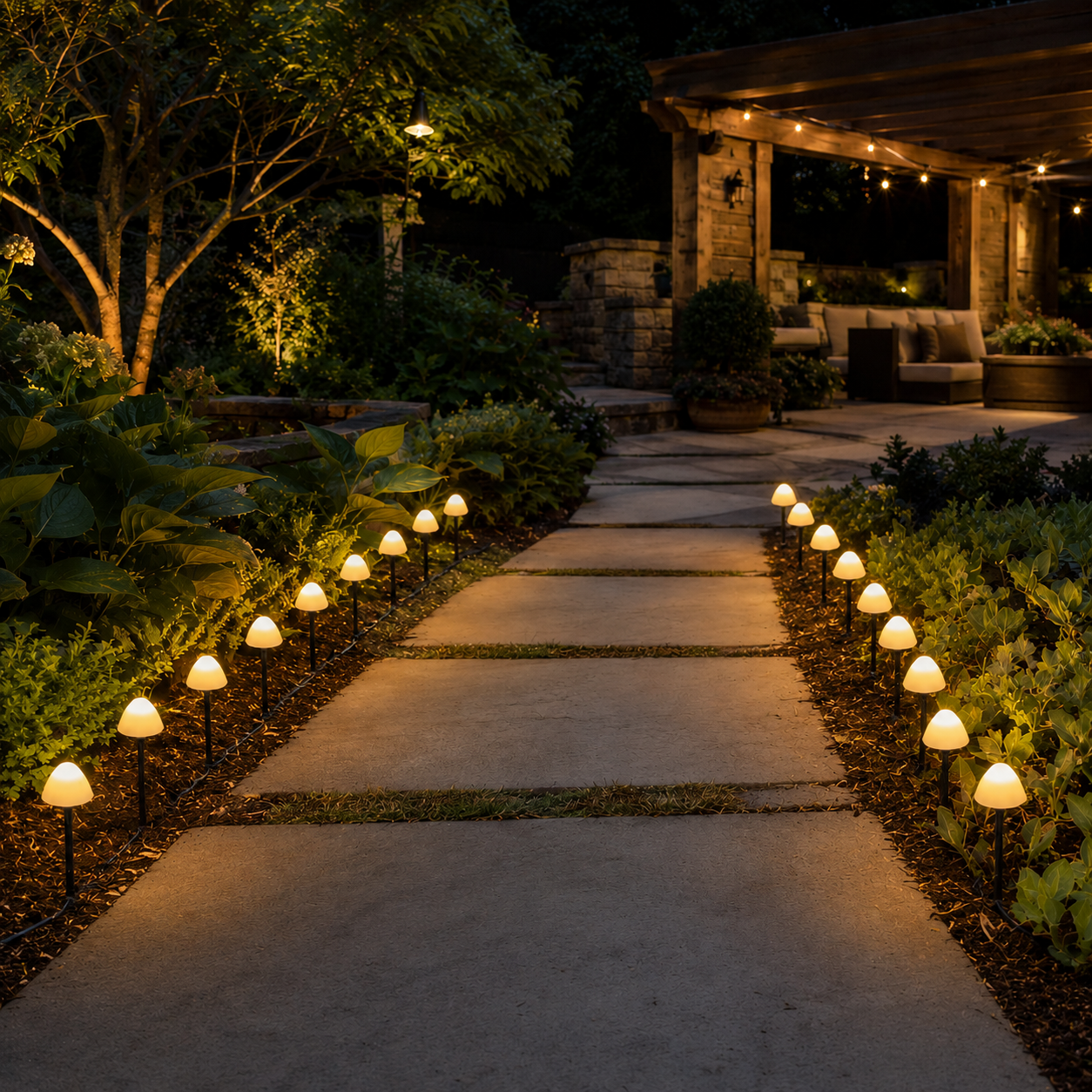 Solar Mushroom Garden Lights