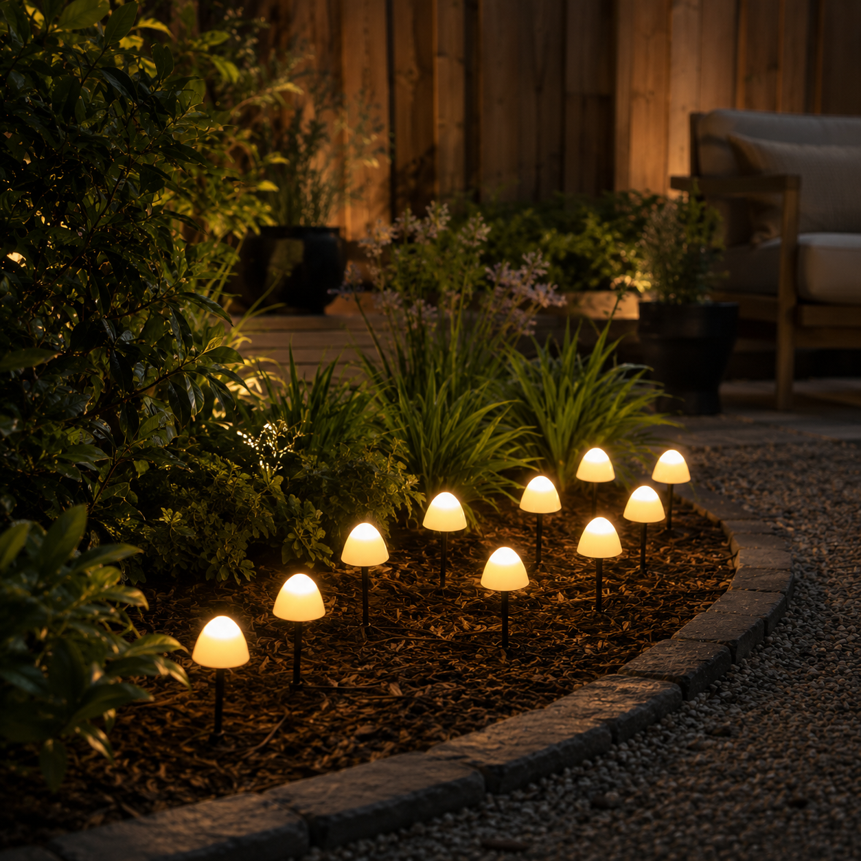 Solar Mushroom Garden Lights