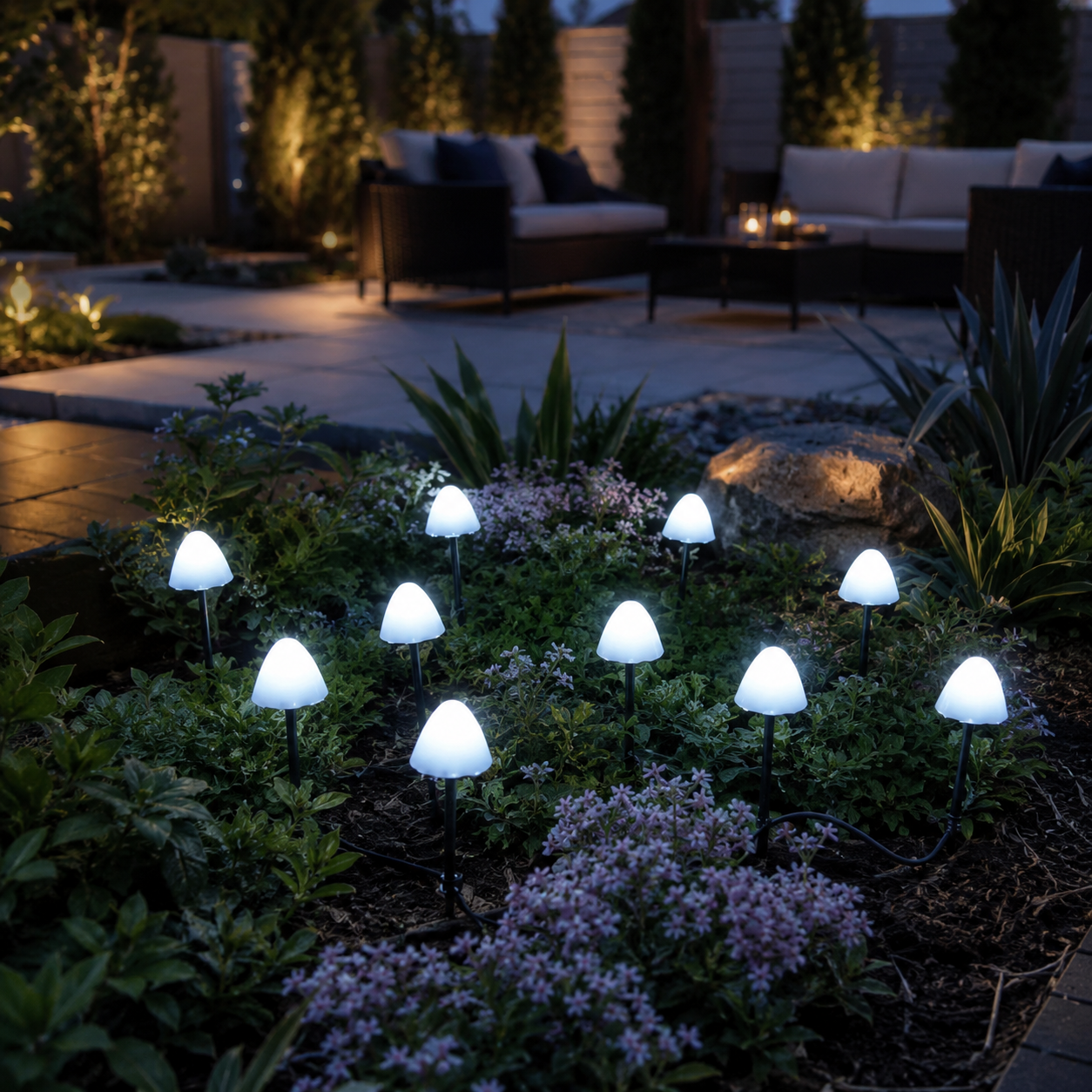 Solar Mushroom Garden Lights