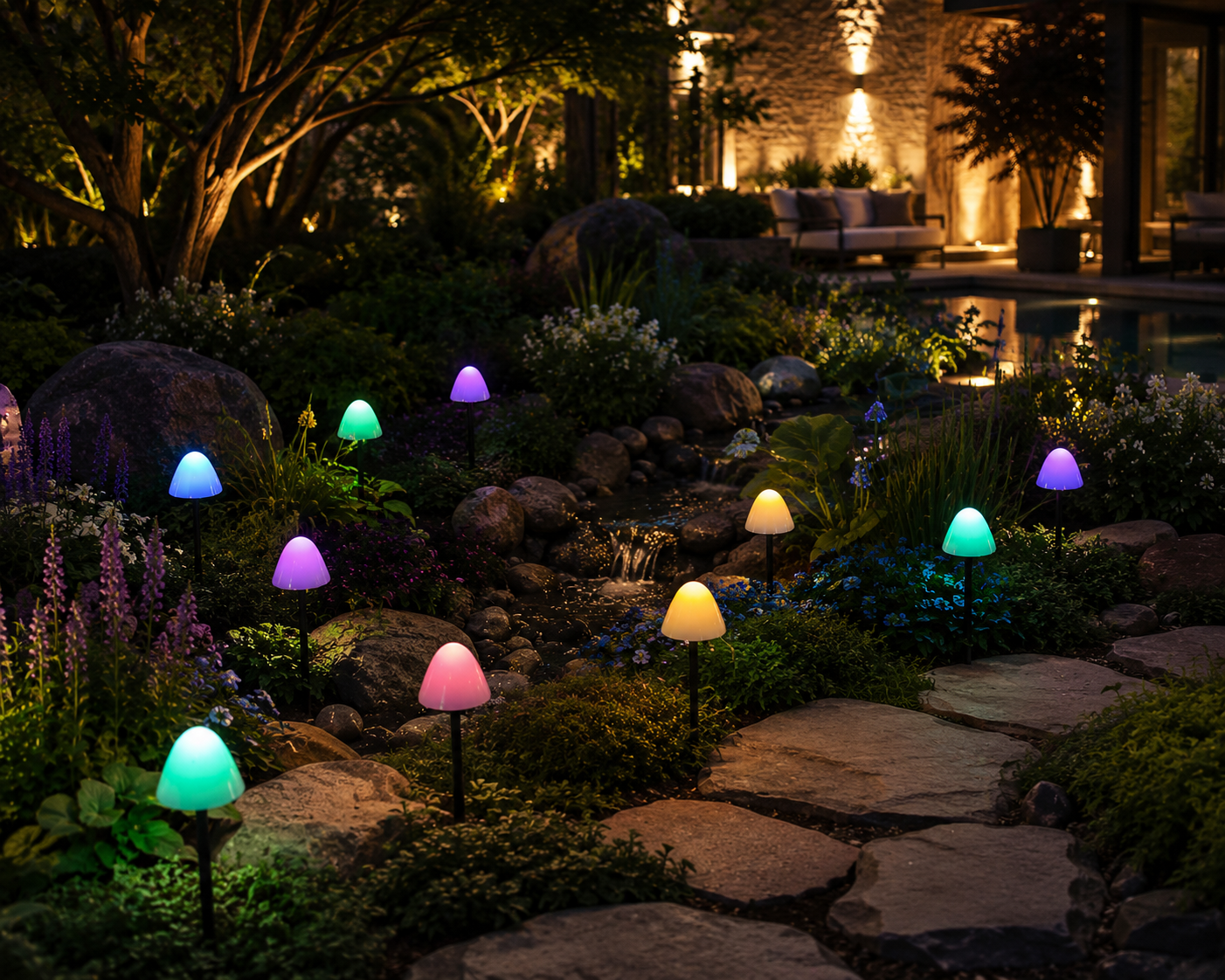 Solar Mushroom Garden Lights