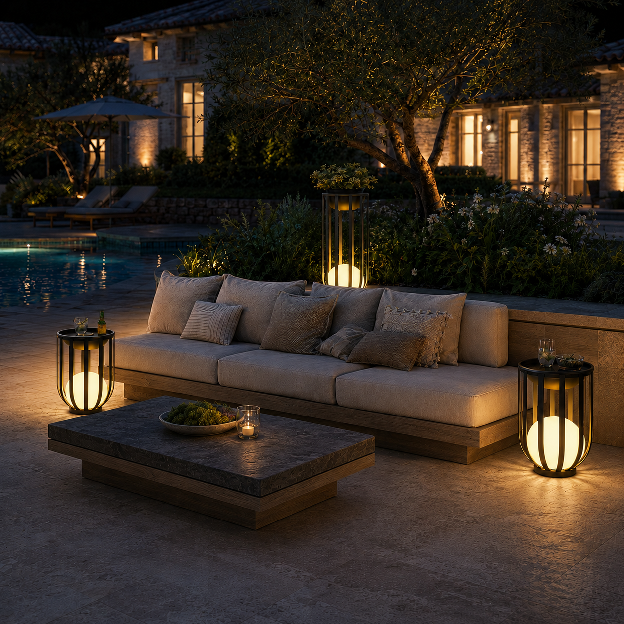 Outdoor Solar Plant Table