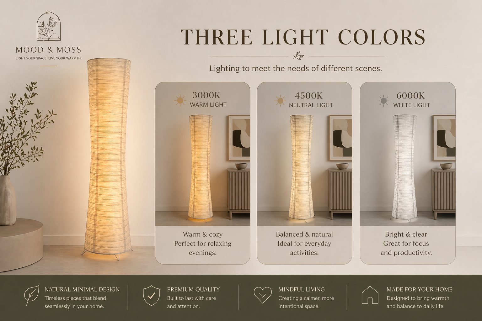 Paper Column Floor Lamp