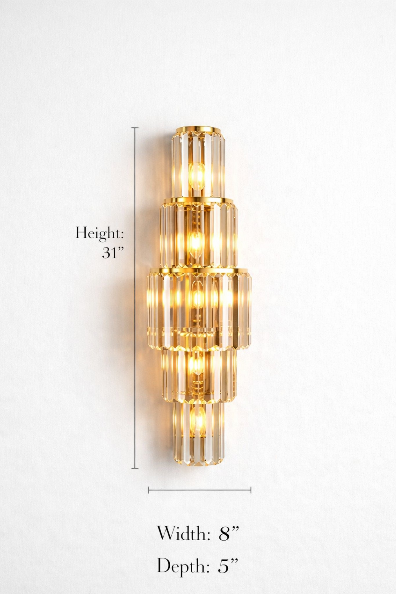 Gold Crystal Wall Sconce