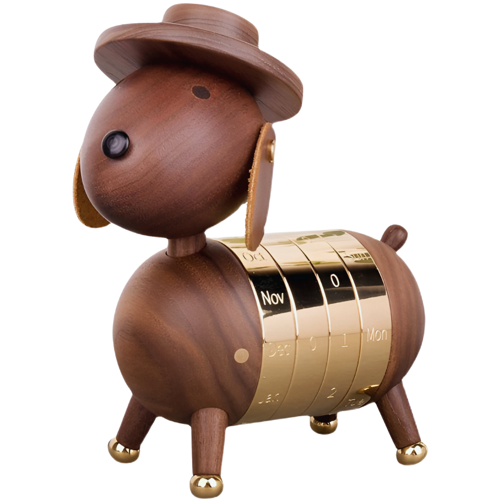 Wooden Dog Calendar