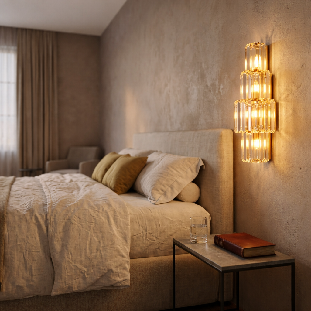Gold Crystal Wall Sconce