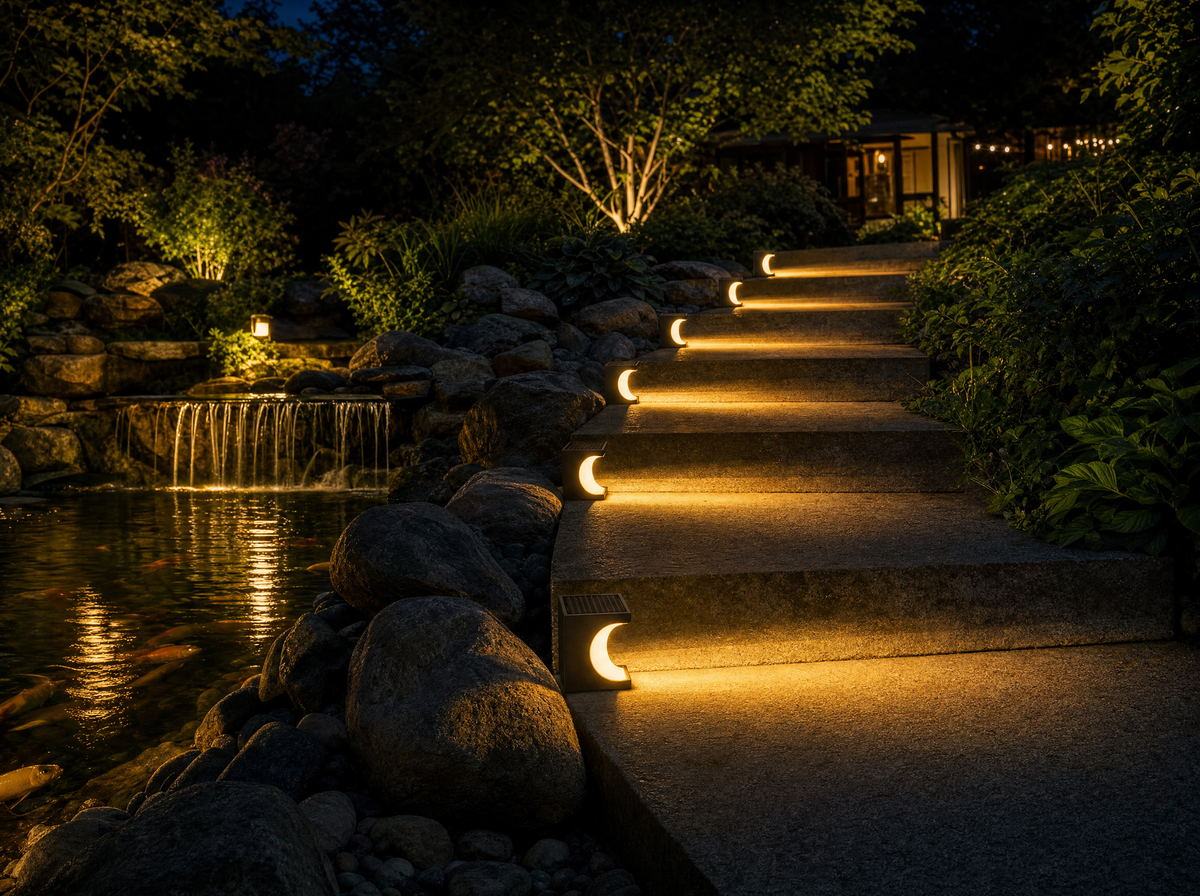 Solar Crescent Step Lights | 2 Pack