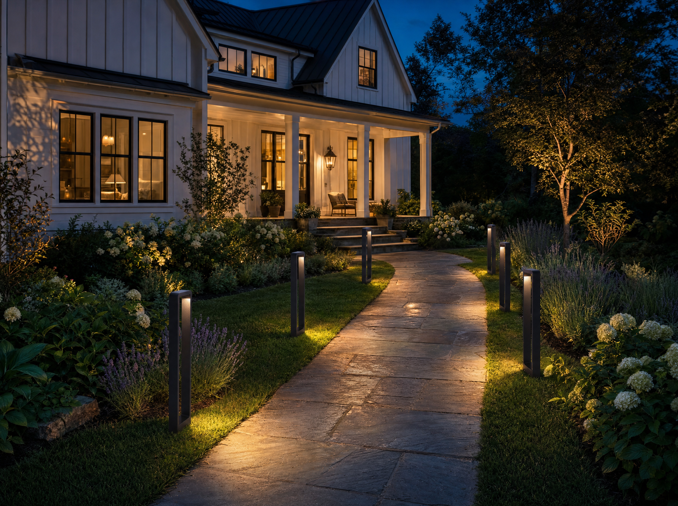 Modern Garden Bollard Light