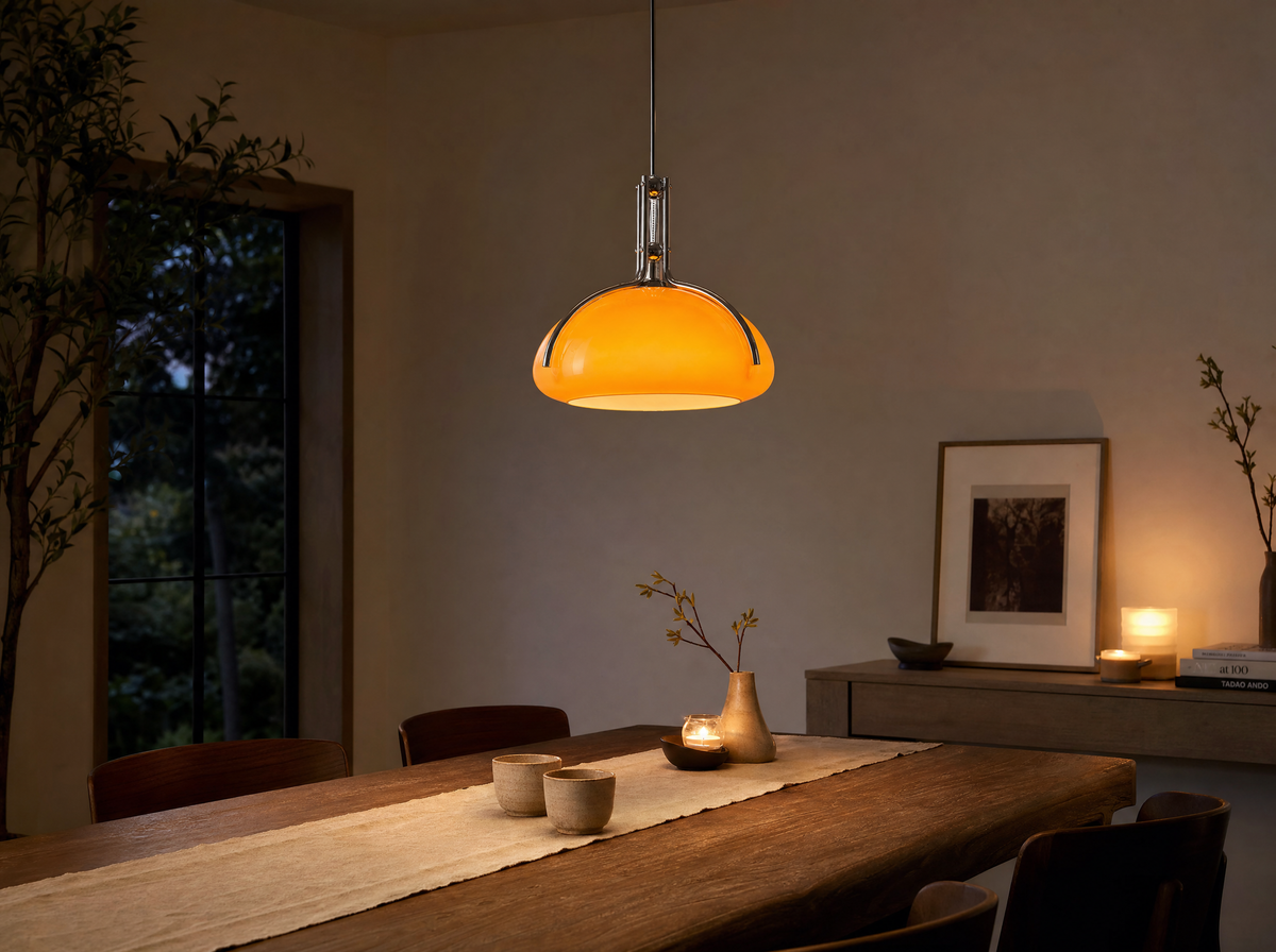 Amber Dome Pendant Light