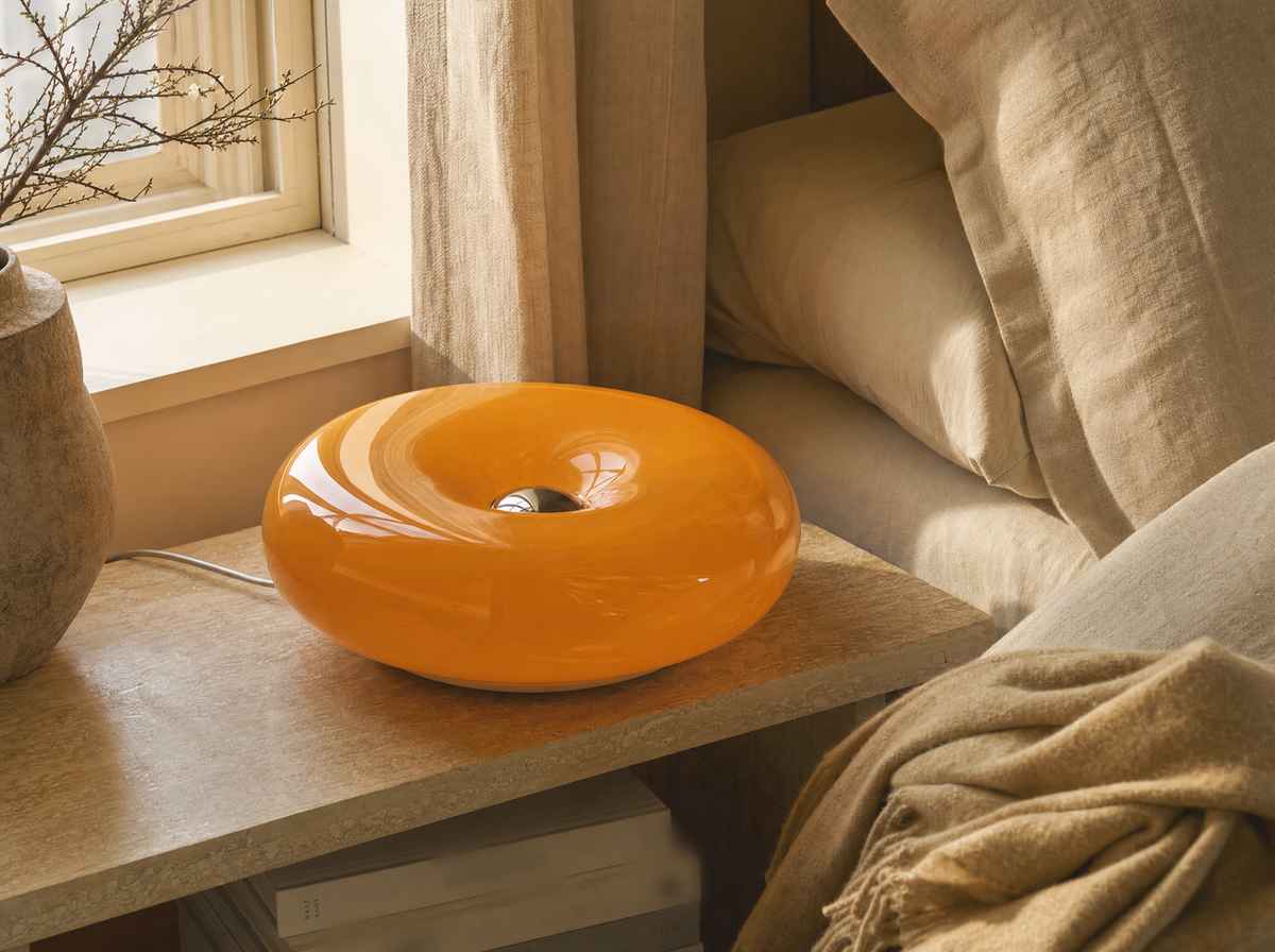 Blown Glass Donut Lamp