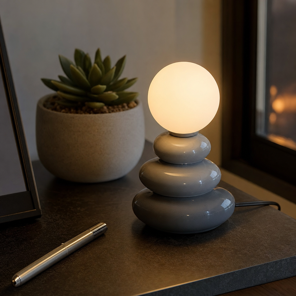 Ceramic Pebble Table Lamp