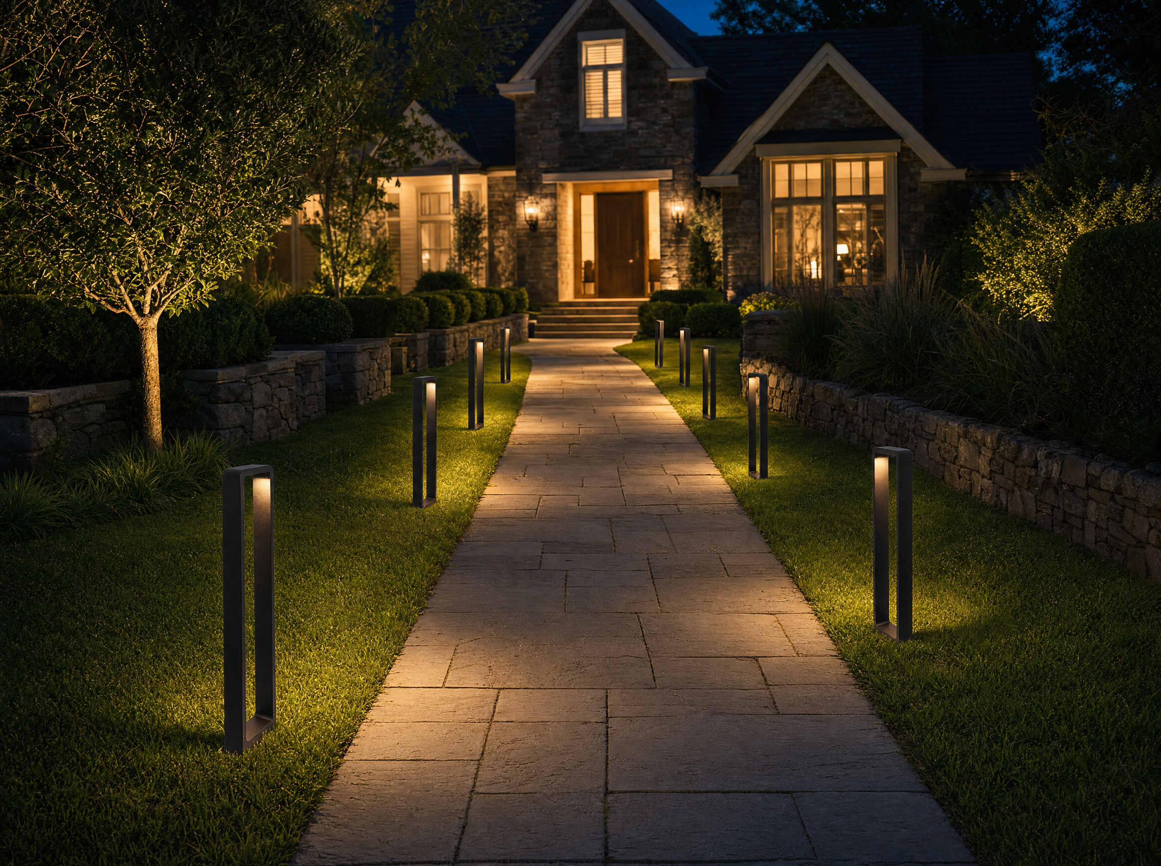 Modern Garden Bollard Light