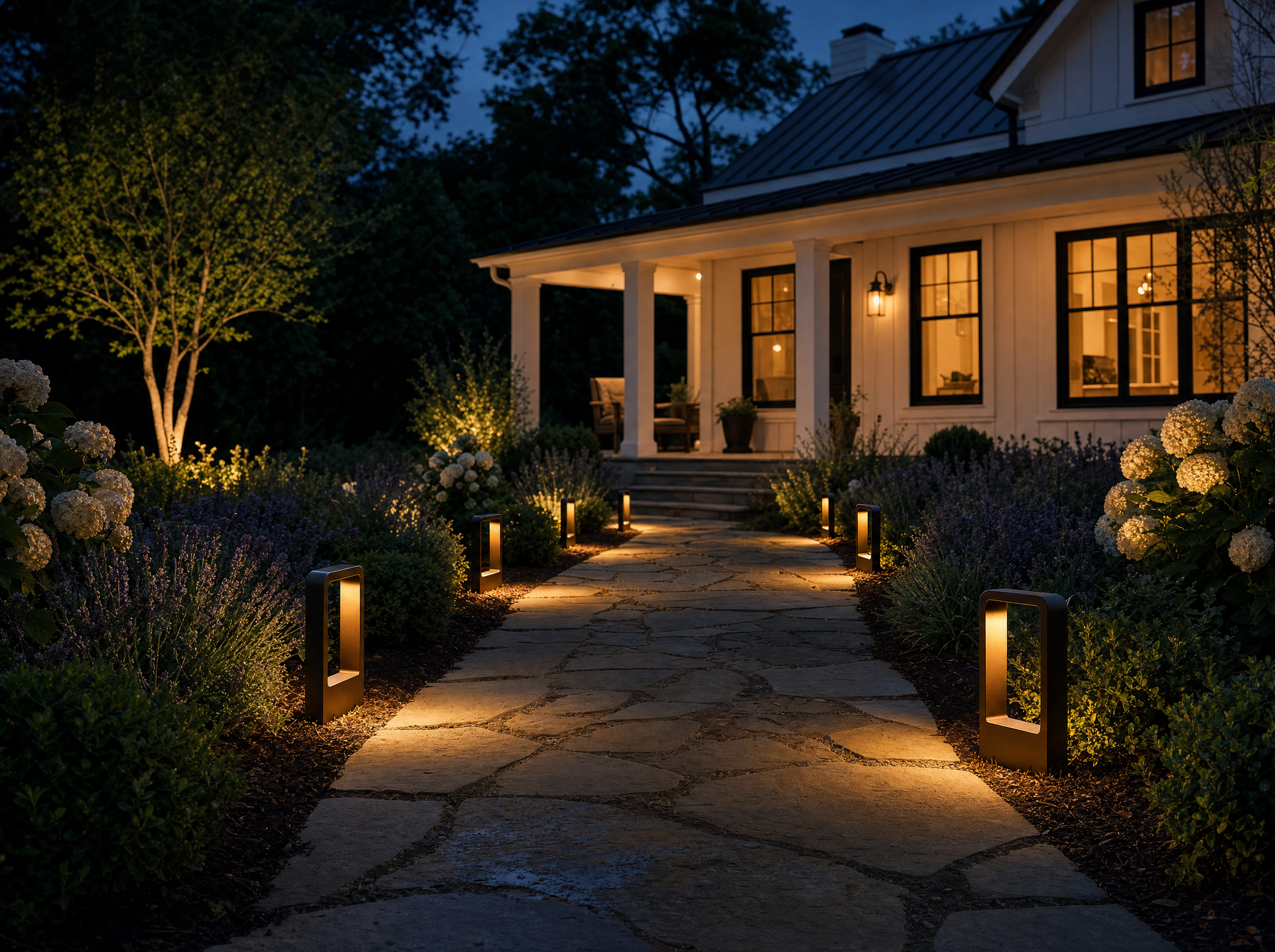 Modern Garden Bollard Light
