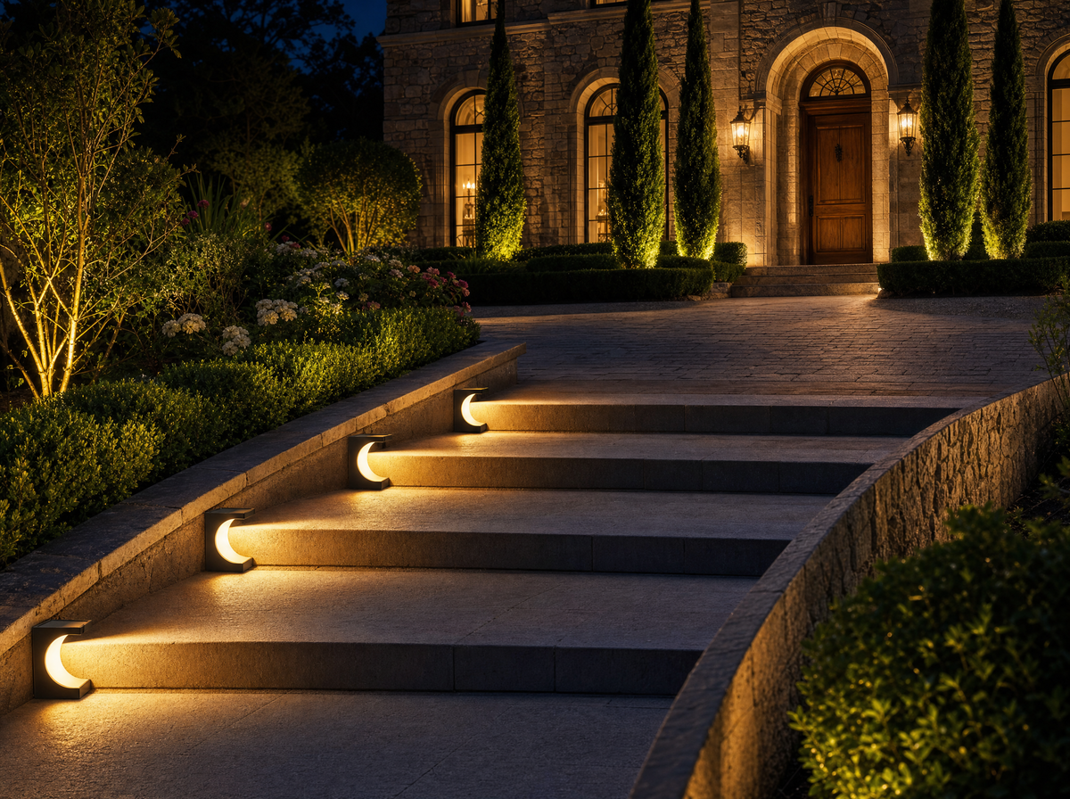 Solar Crescent Step Lights | 2 Pack