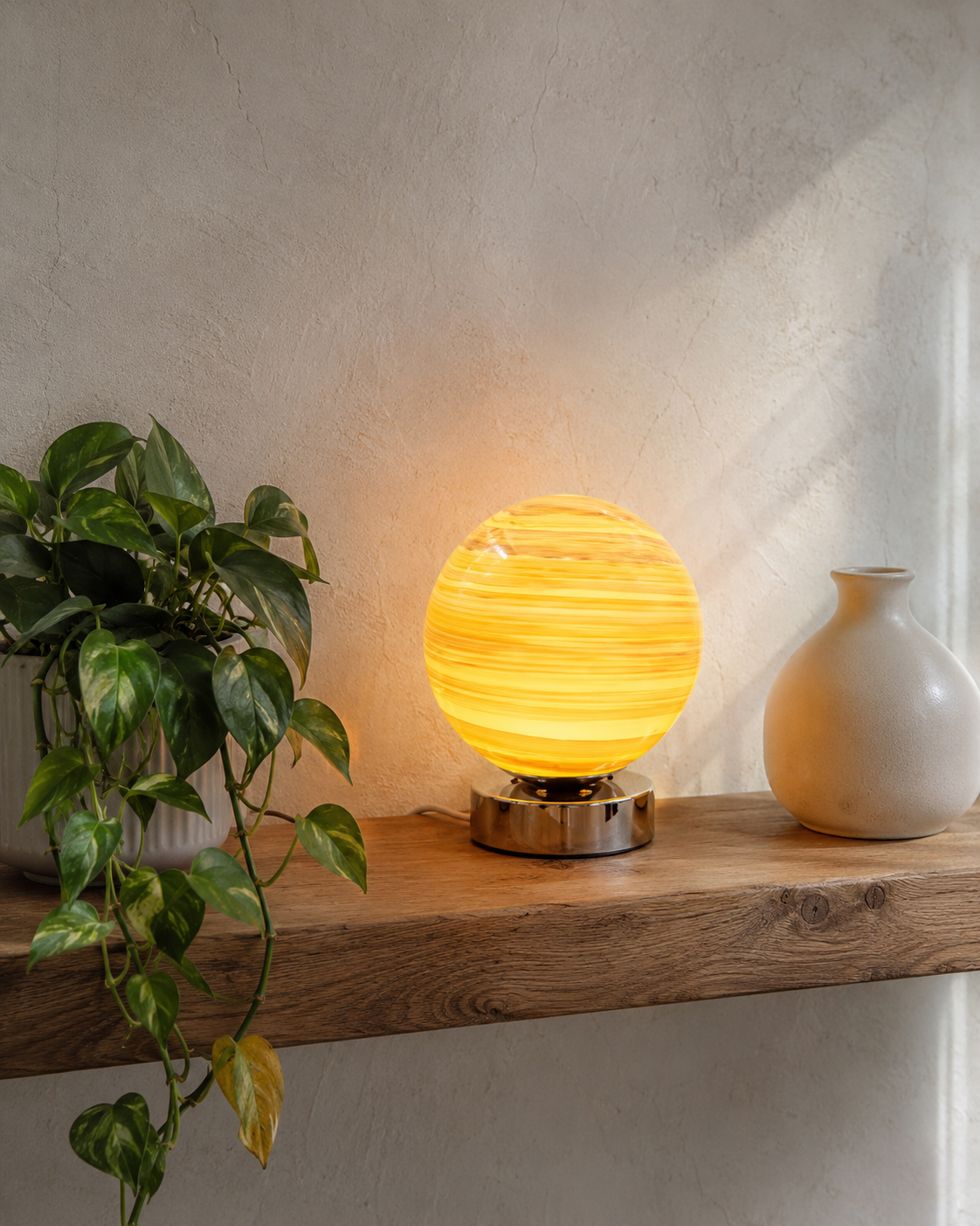 Glass Orb Table Lamp