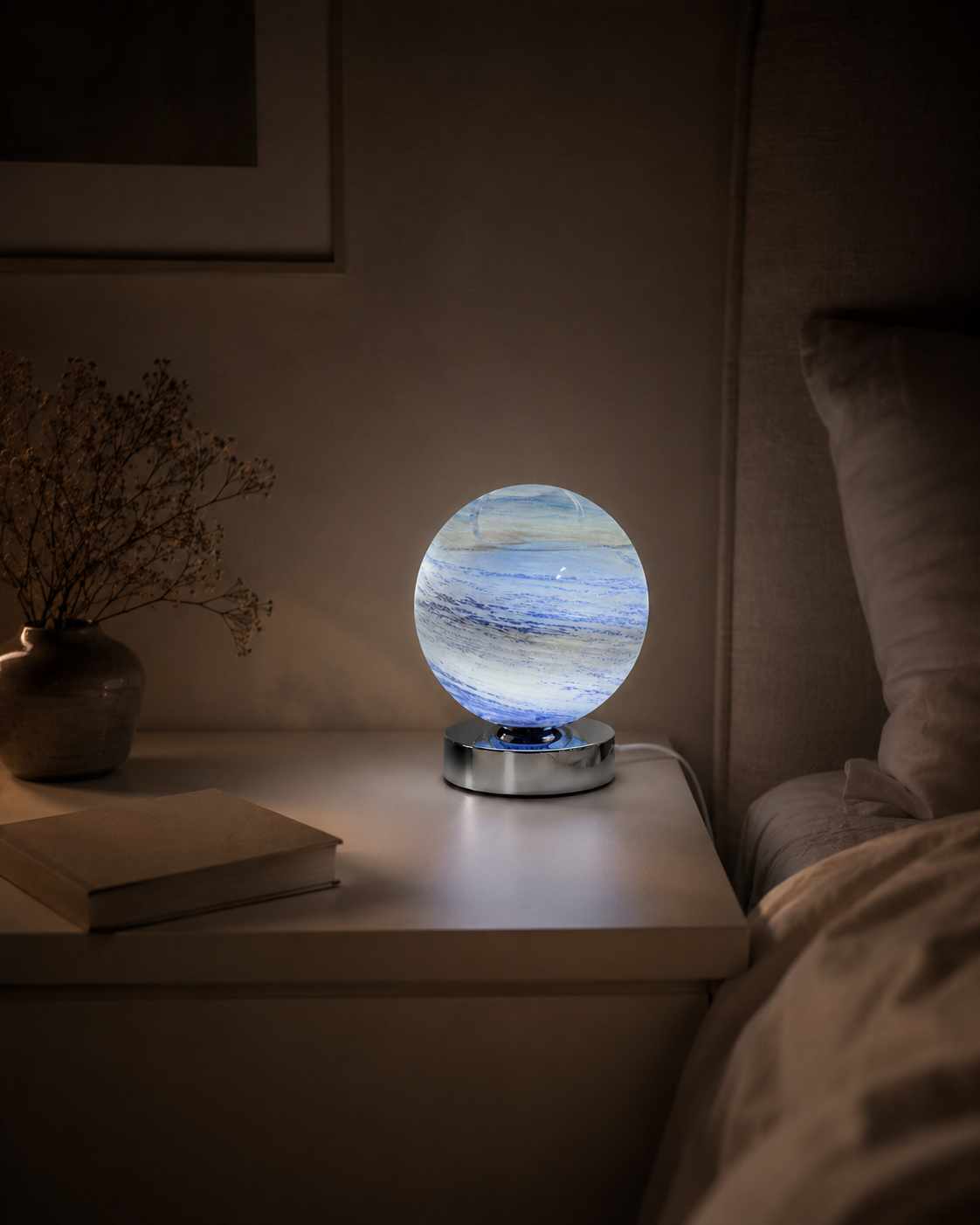 Glass Orb Table Lamp