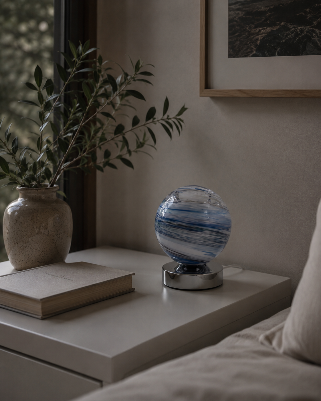Glass Orb Table Lamp
