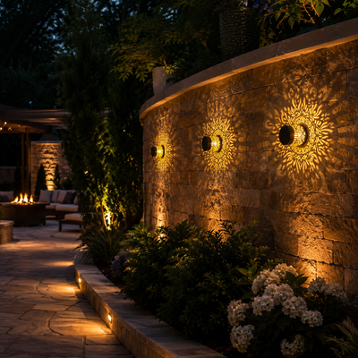 Solar Moroccan Cutout Wall Lanterns | Set of 2