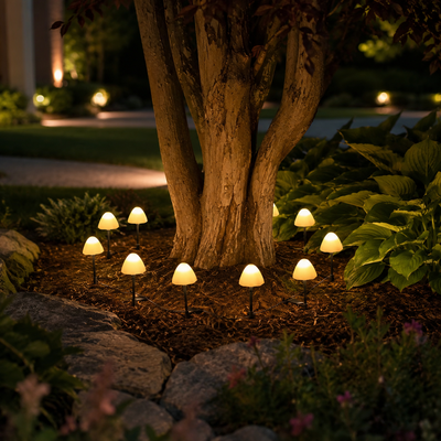 Solar Mushroom Garden Lights