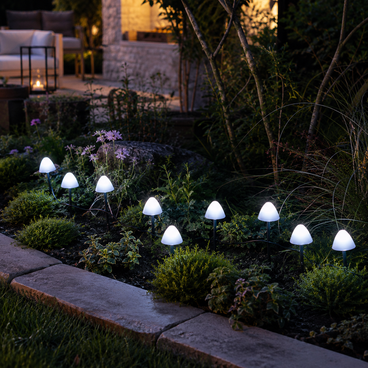 Solar Mushroom Garden Lights
