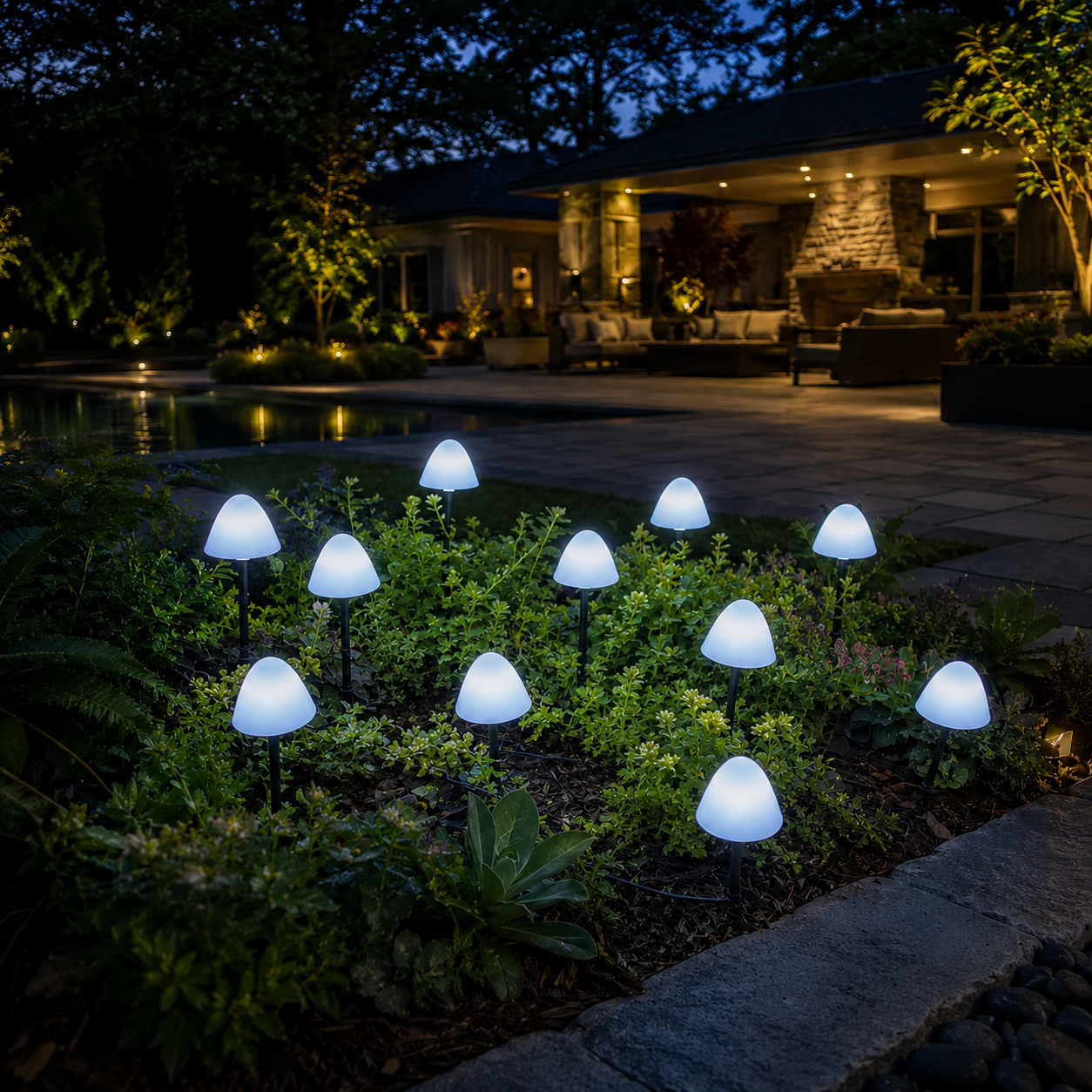 Solar Mushroom Garden Lights