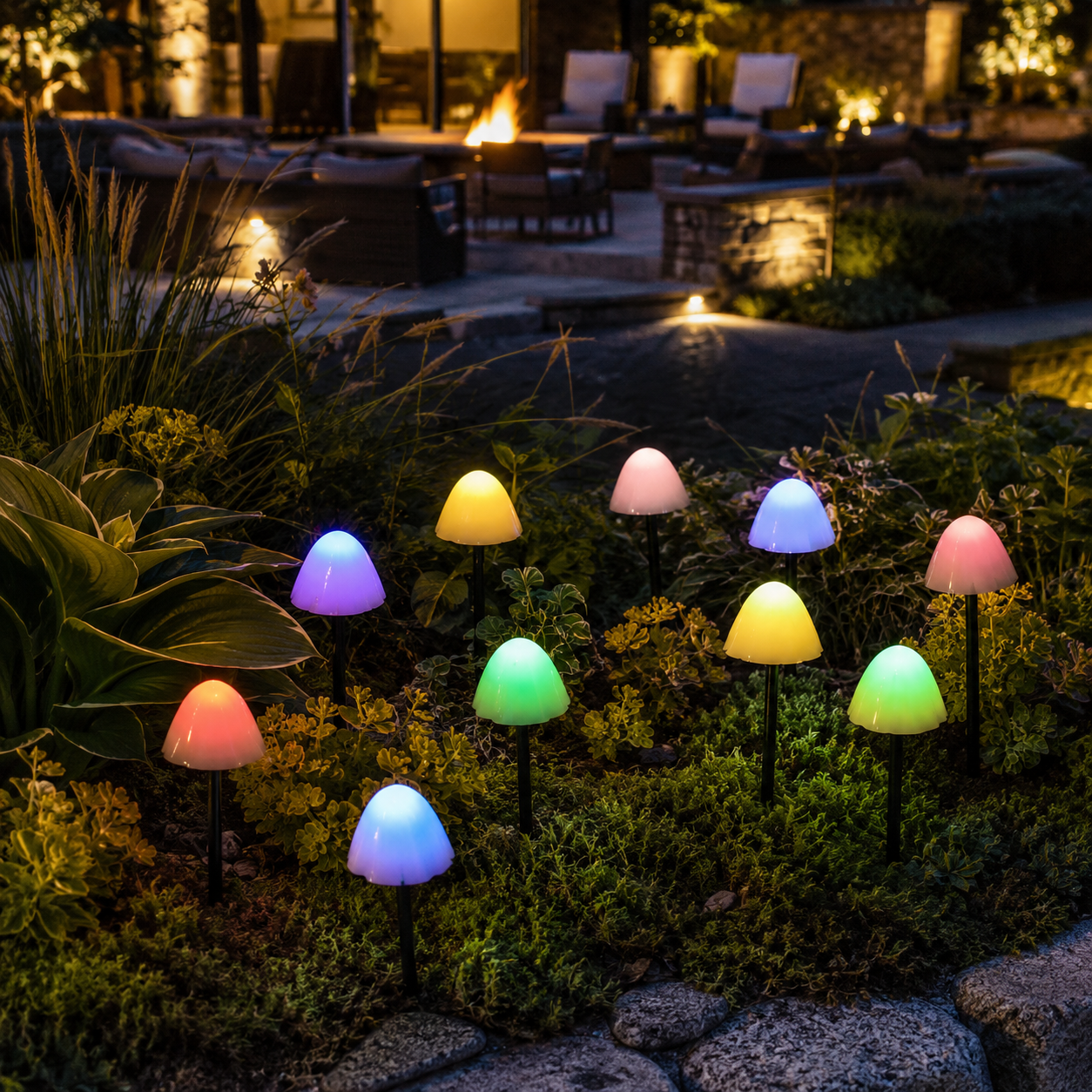 Solar Mushroom Garden Lights