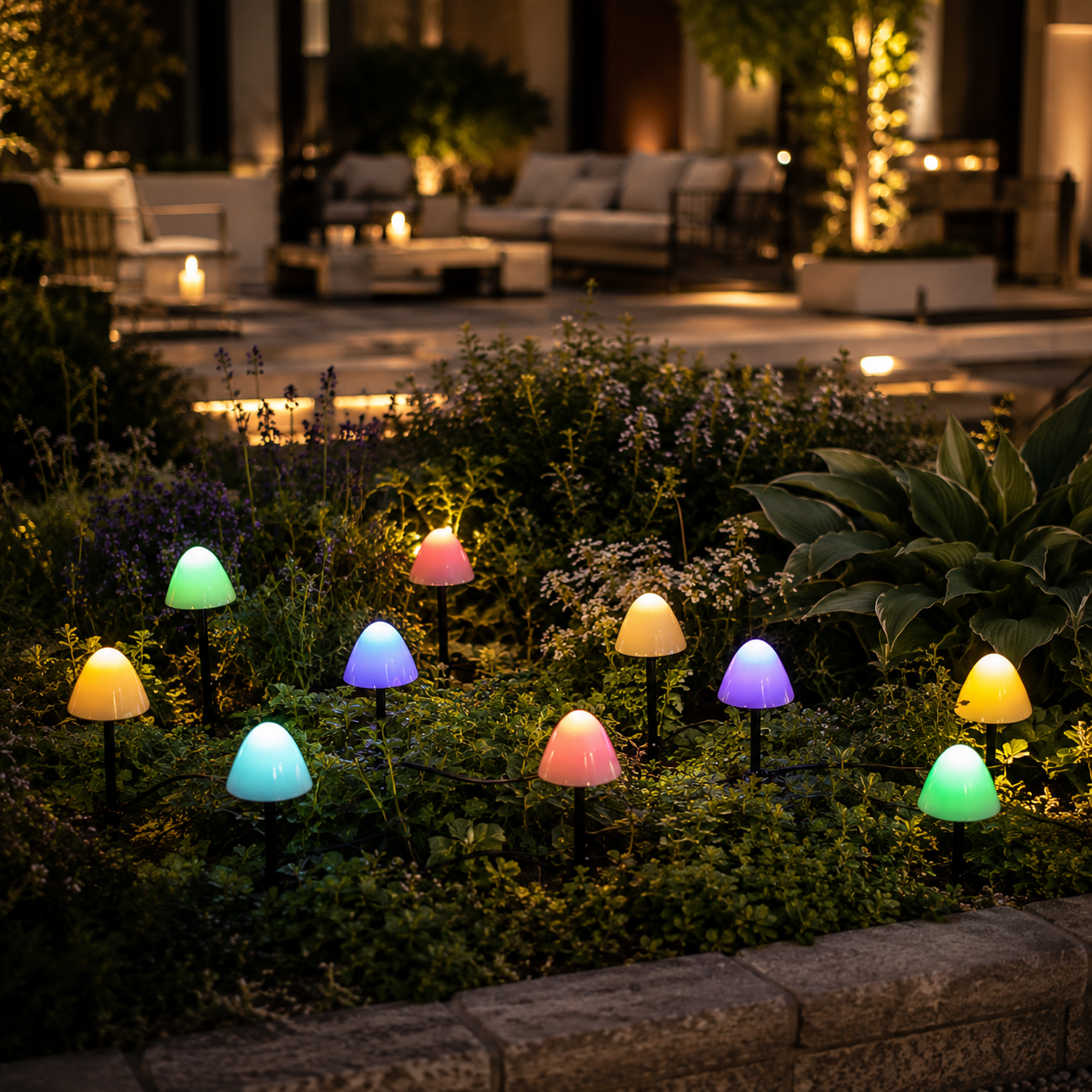 Solar Mushroom Garden Lights