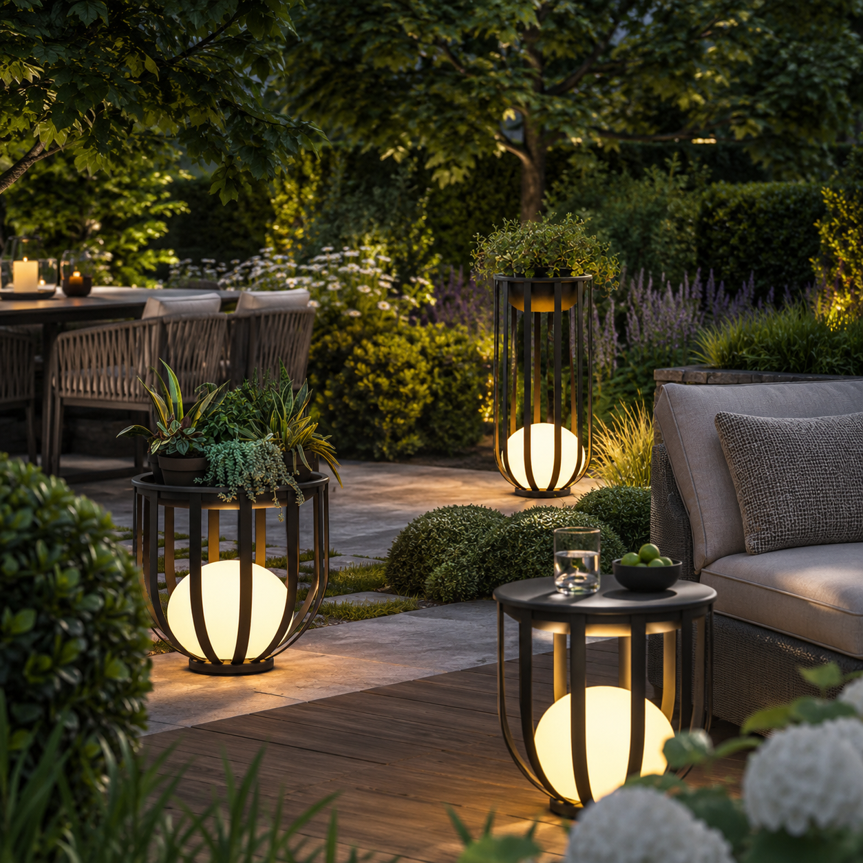 Outdoor Solar Plant Table