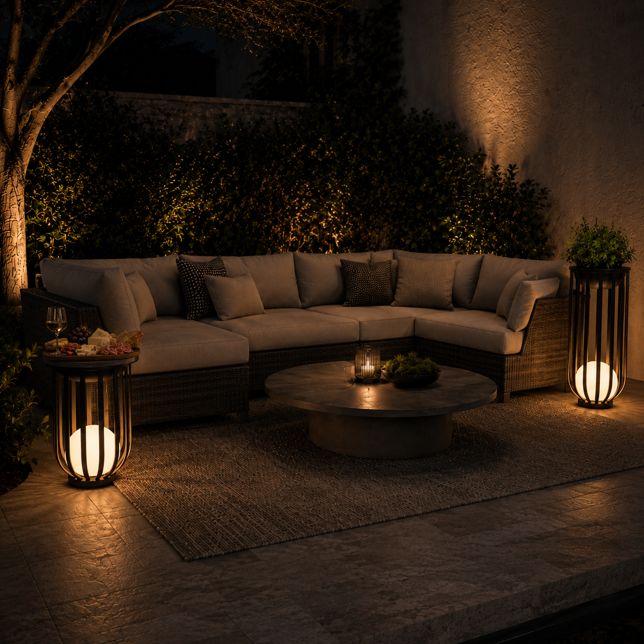 Outdoor Solar Plant Table