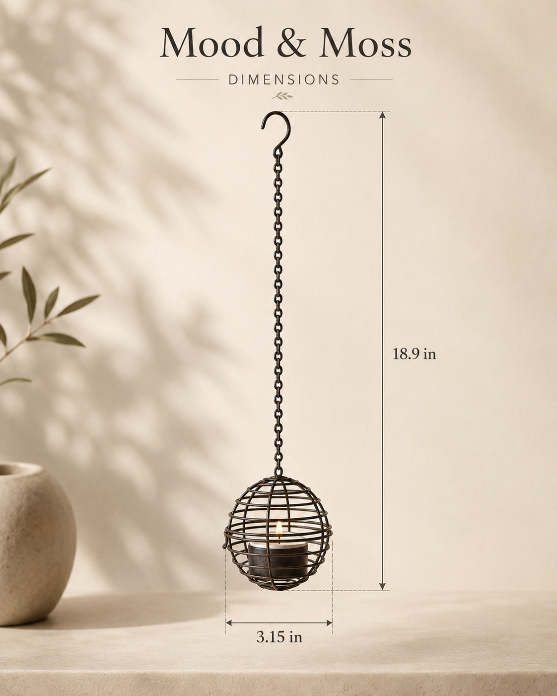 Solar Iron Sphere Lanterns