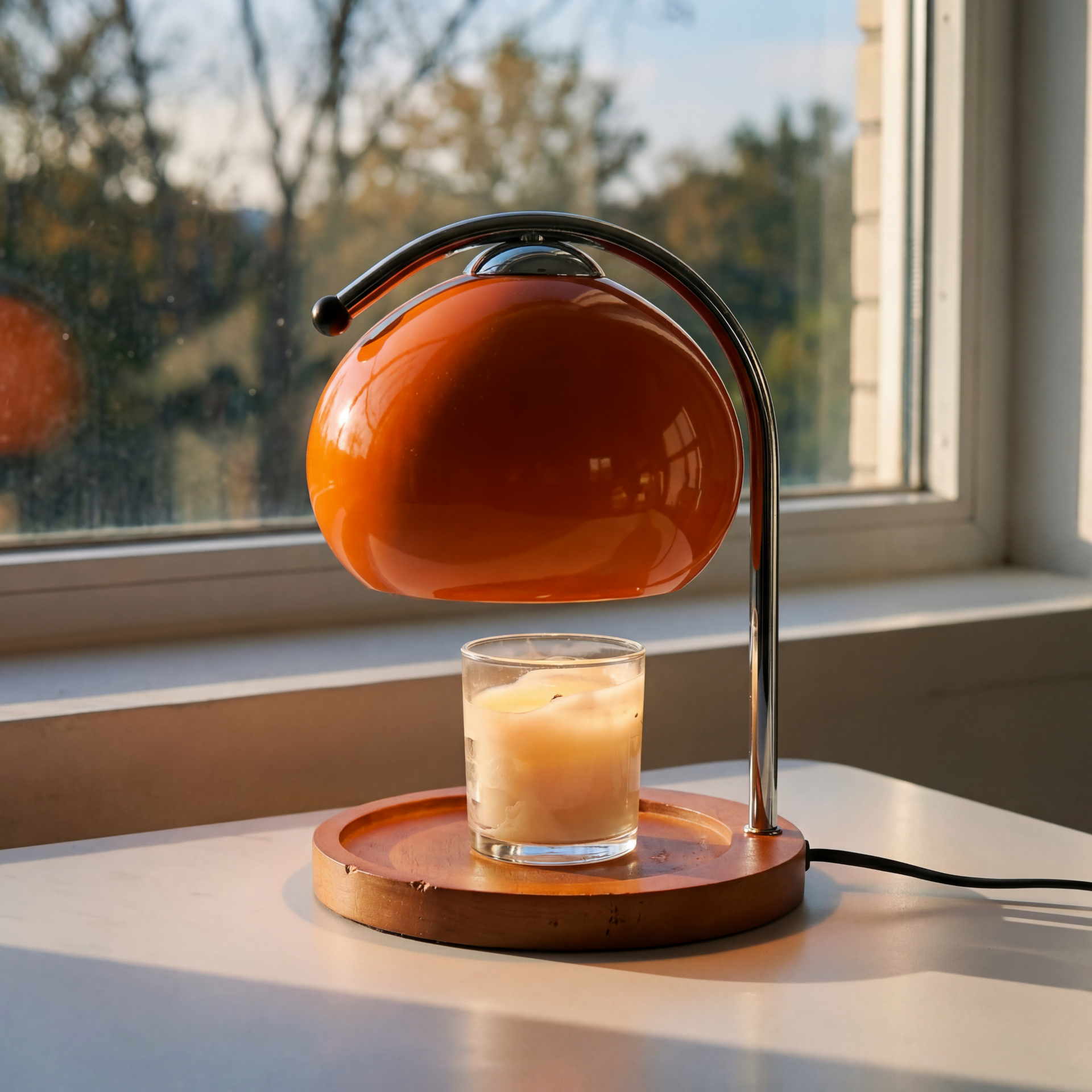 Retro Candle Warmer - Orange Glow