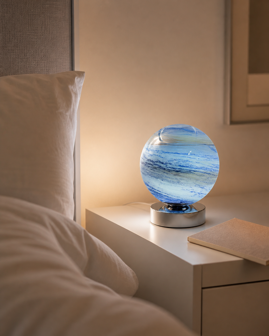 Glass Orb Table Lamp