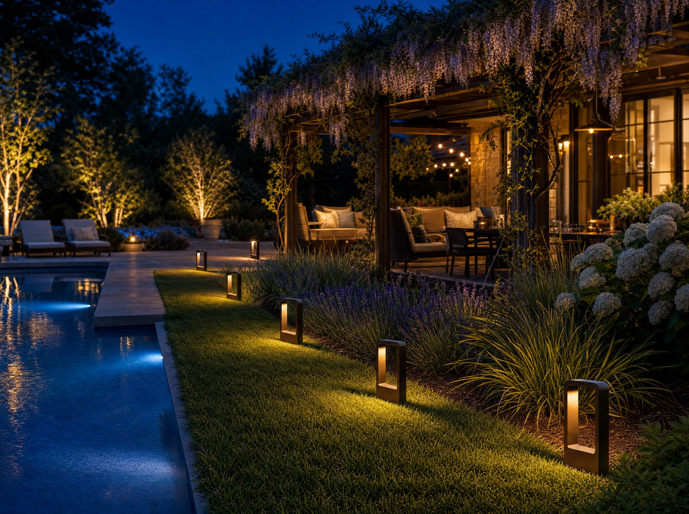 Modern Garden Bollard Light
