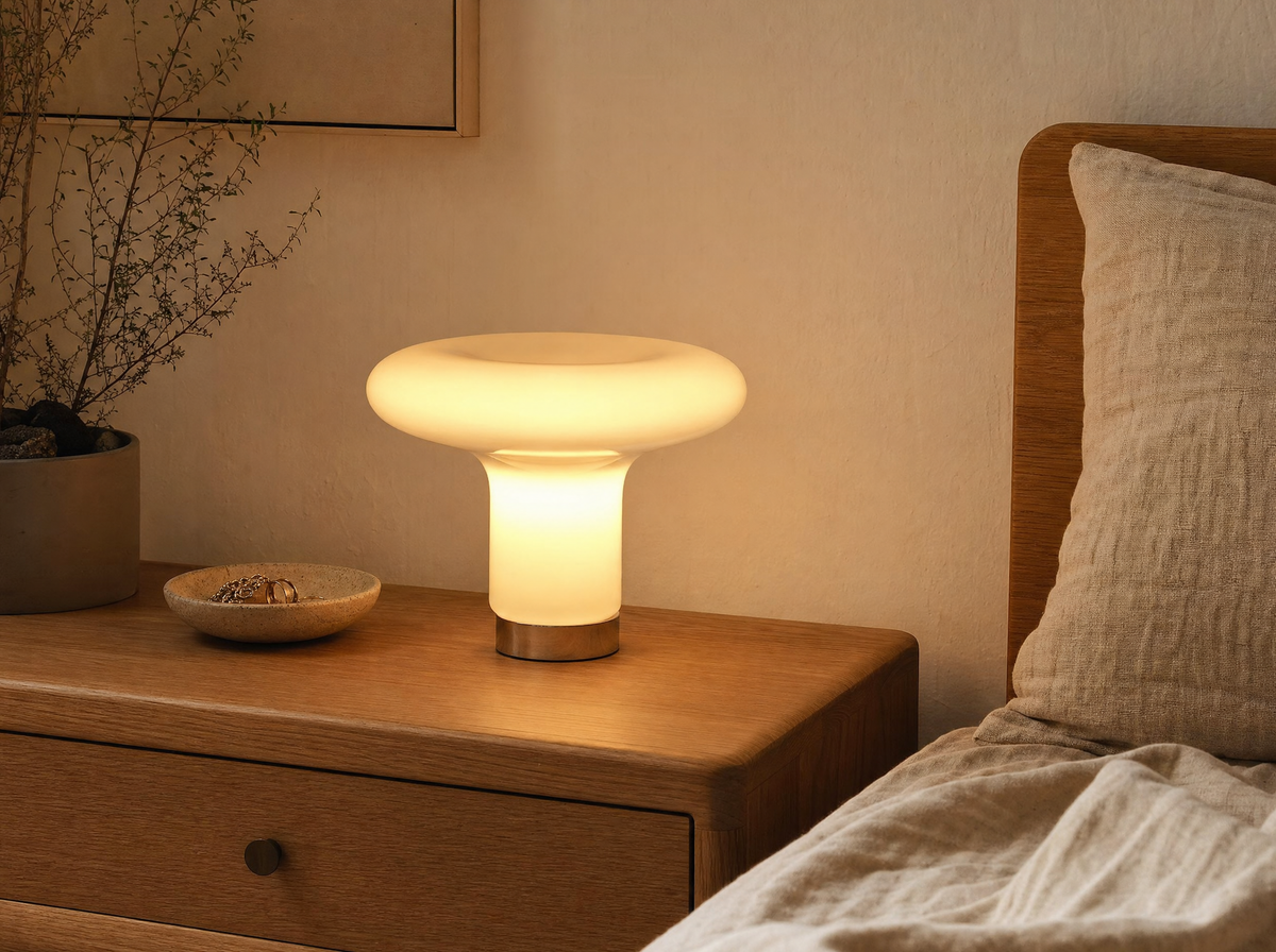 Frosted Glass Mushroom Lamp