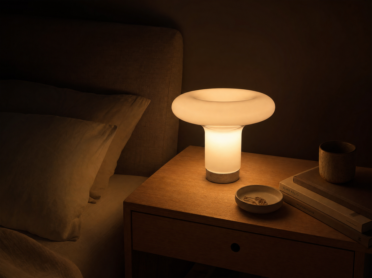 Frosted Glass Mushroom Lamp