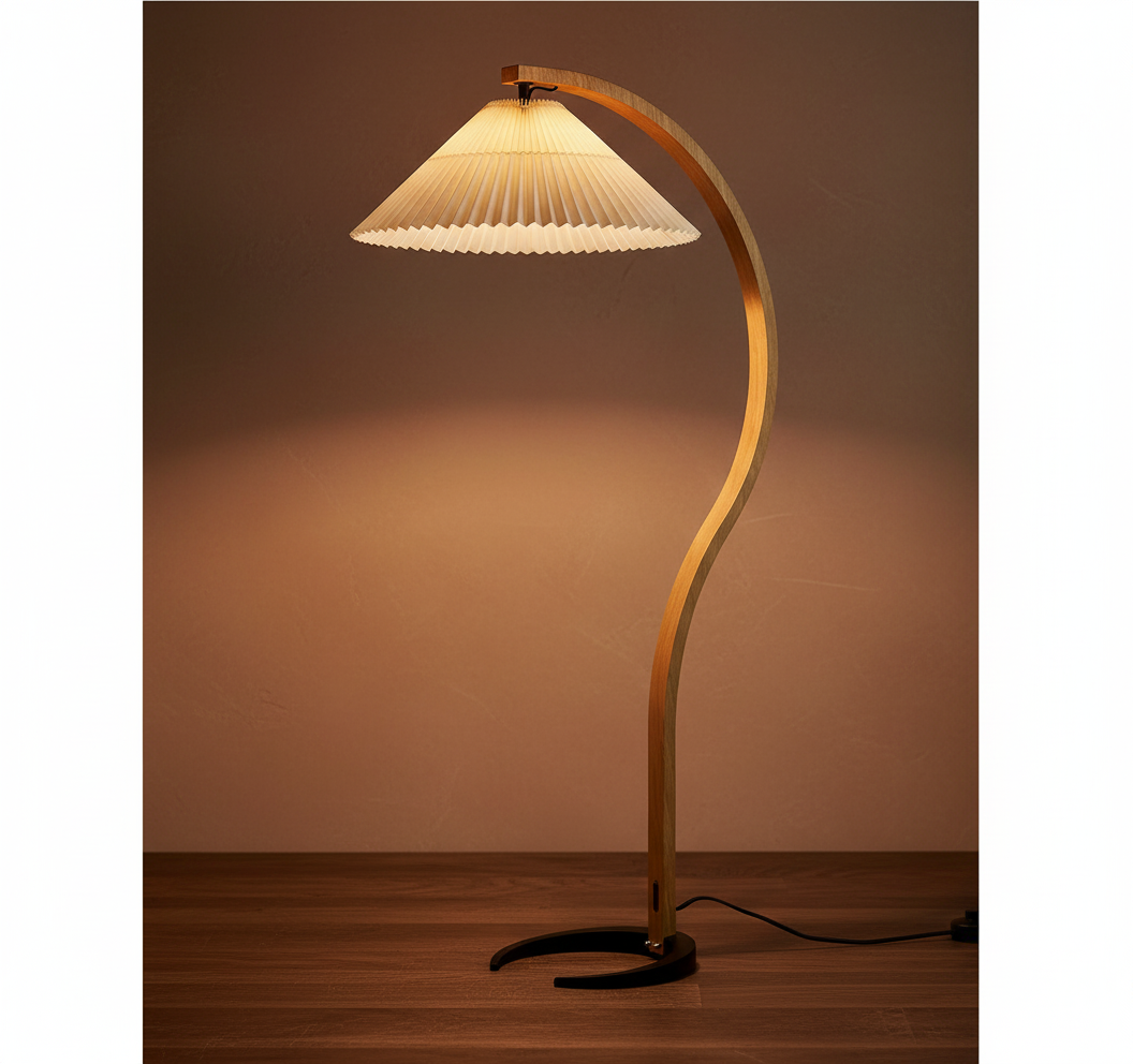 Vintage Wave Arc Floor Lamp