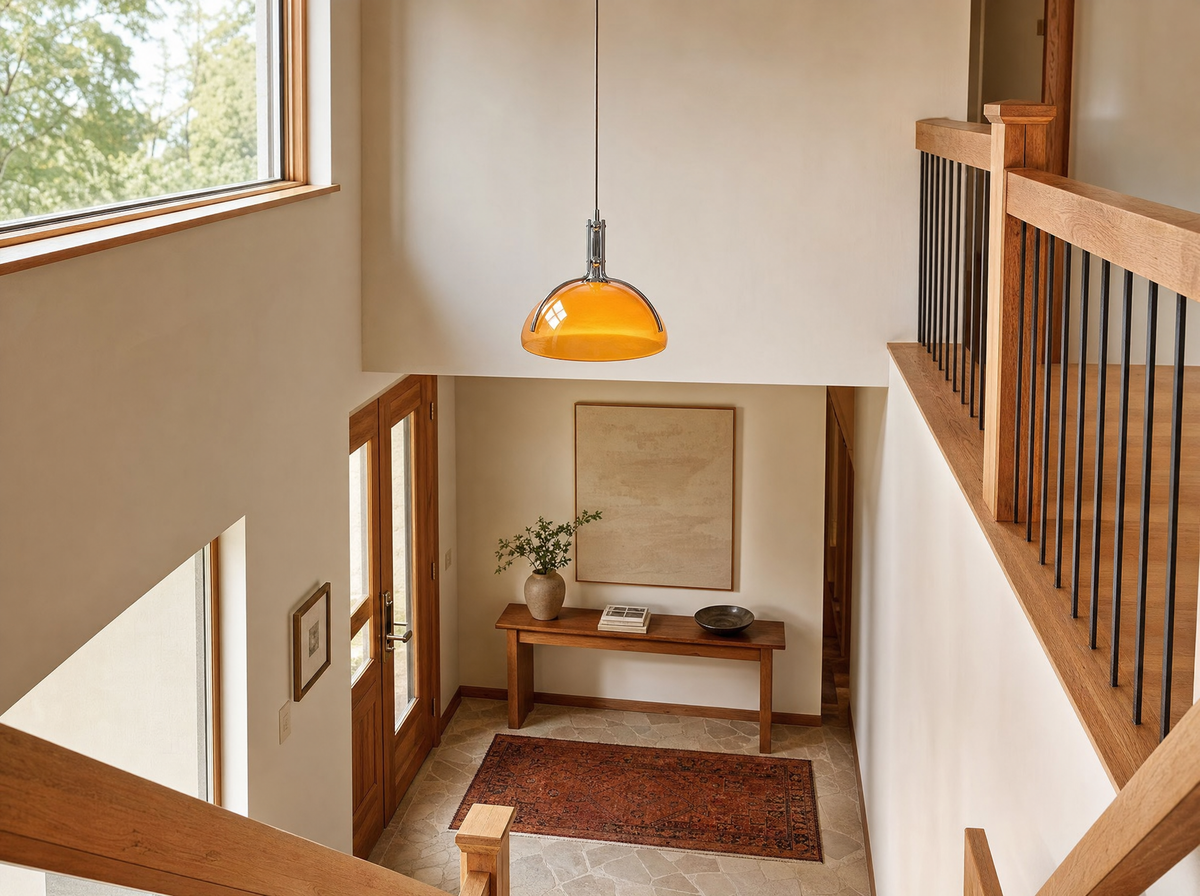 Amber Dome Pendant Light