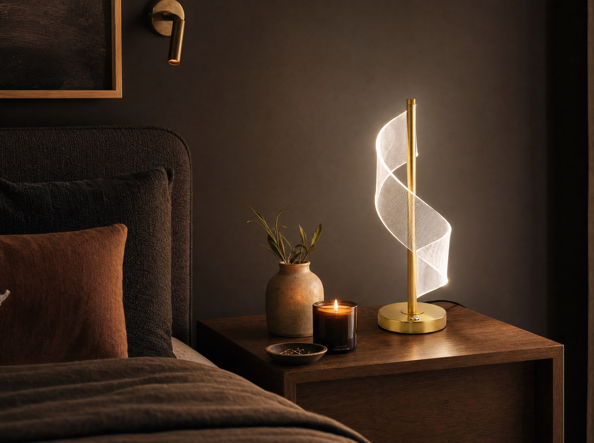 Helix Brass Table Lamp