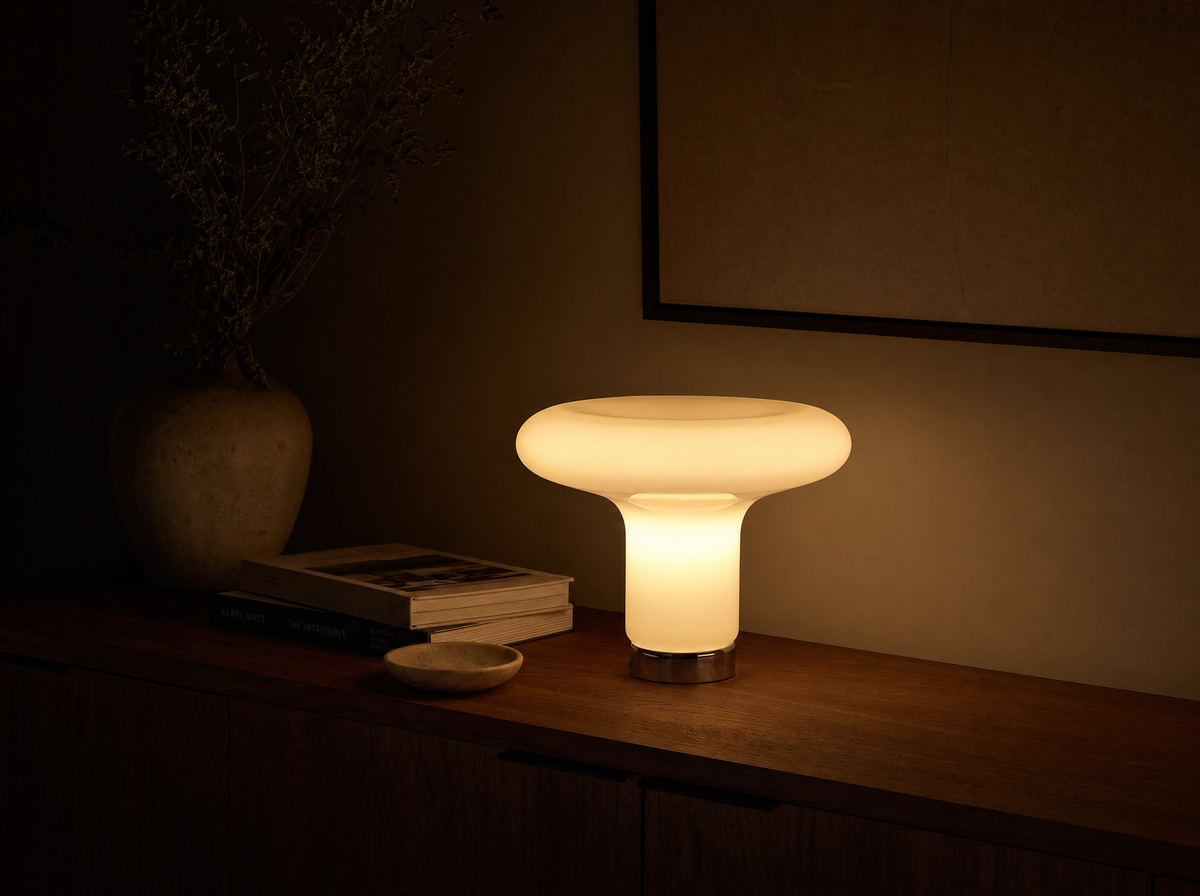 Frosted Glass Mushroom Lamp