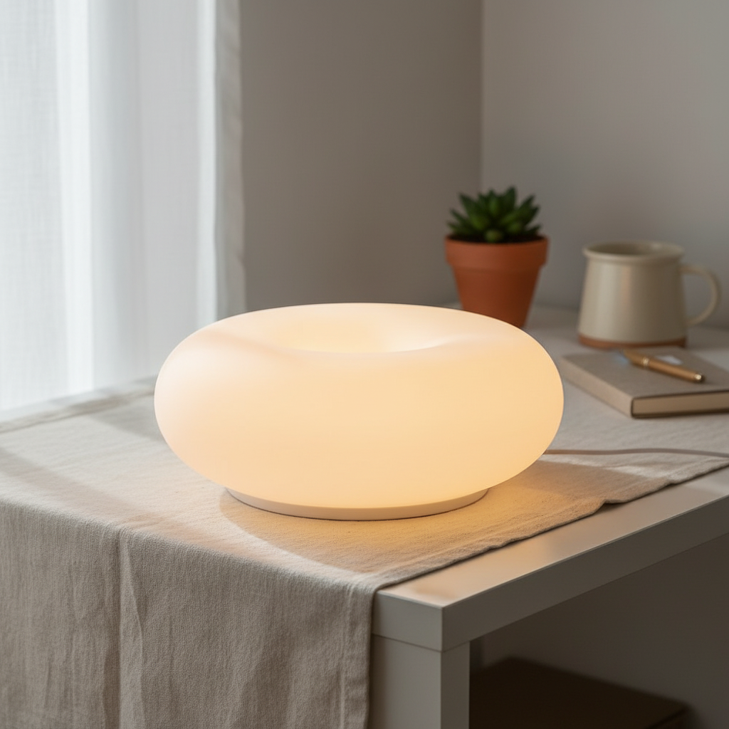 Blown Glass Donut Lamp