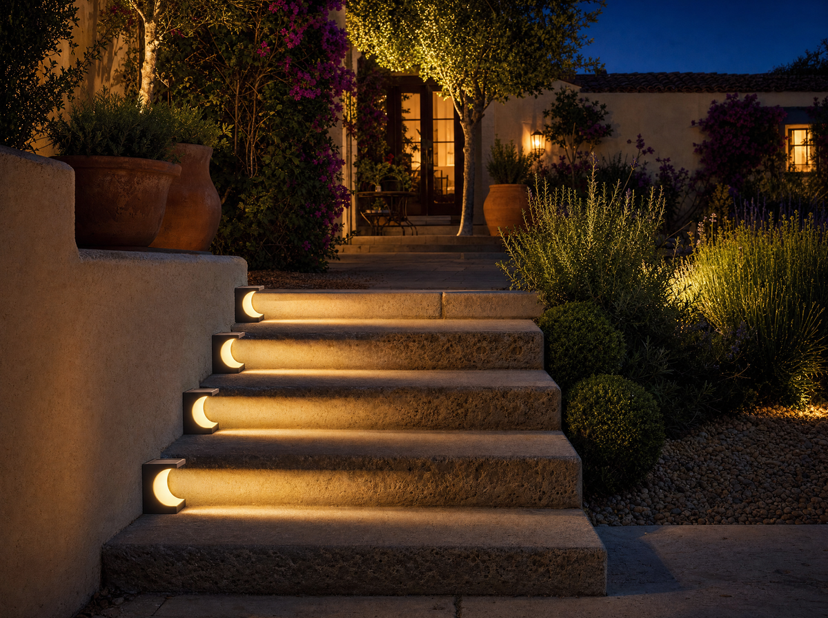 Solar Crescent Step Lights | 2 Pack
