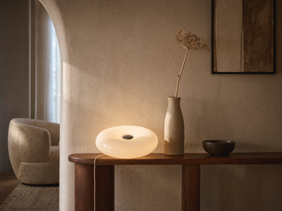 Blown Glass Donut Lamp
