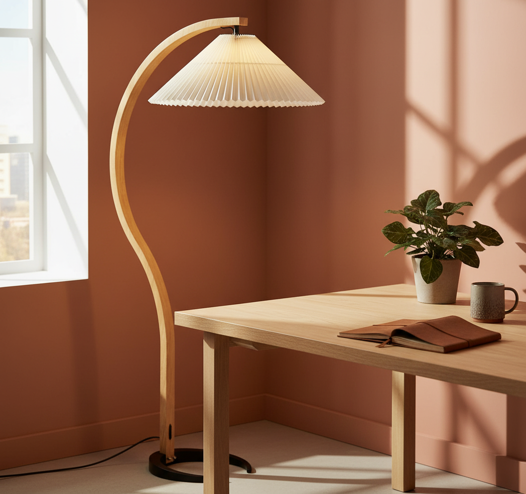 Vintage Wave Arc Floor Lamp