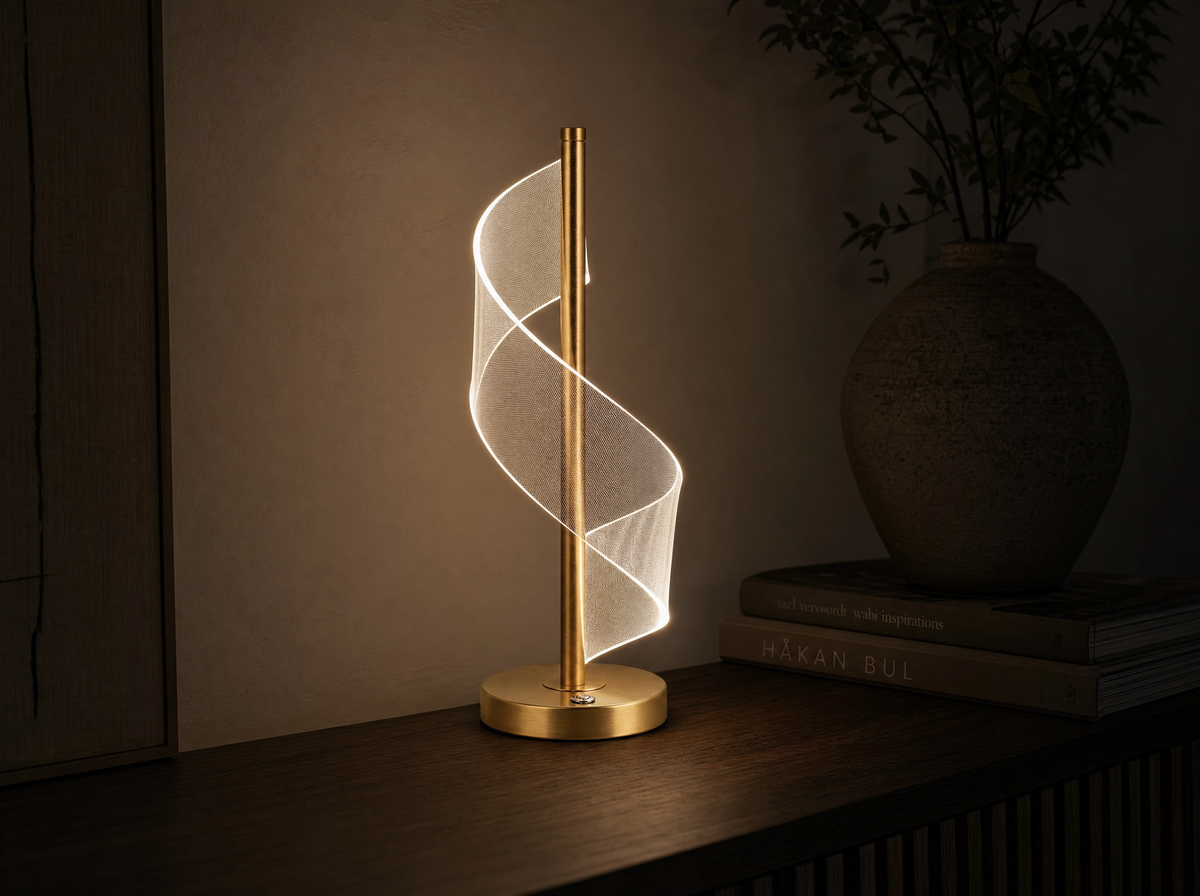 Helix Brass Table Lamp