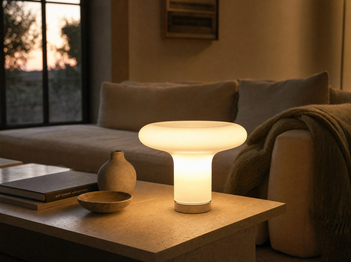 Frosted Glass Mushroom Lamp