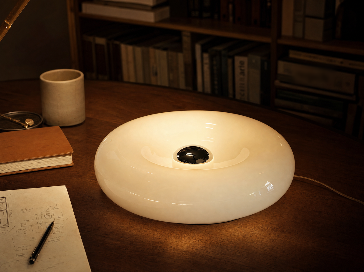 Blown Glass Donut Lamp