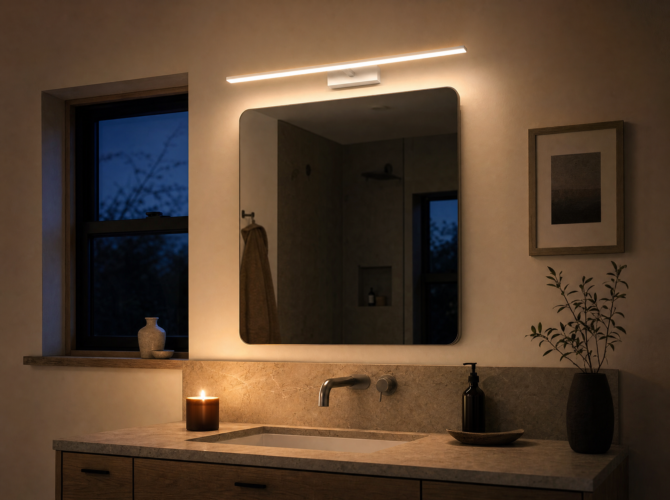 Linear Picture & Mirror Light