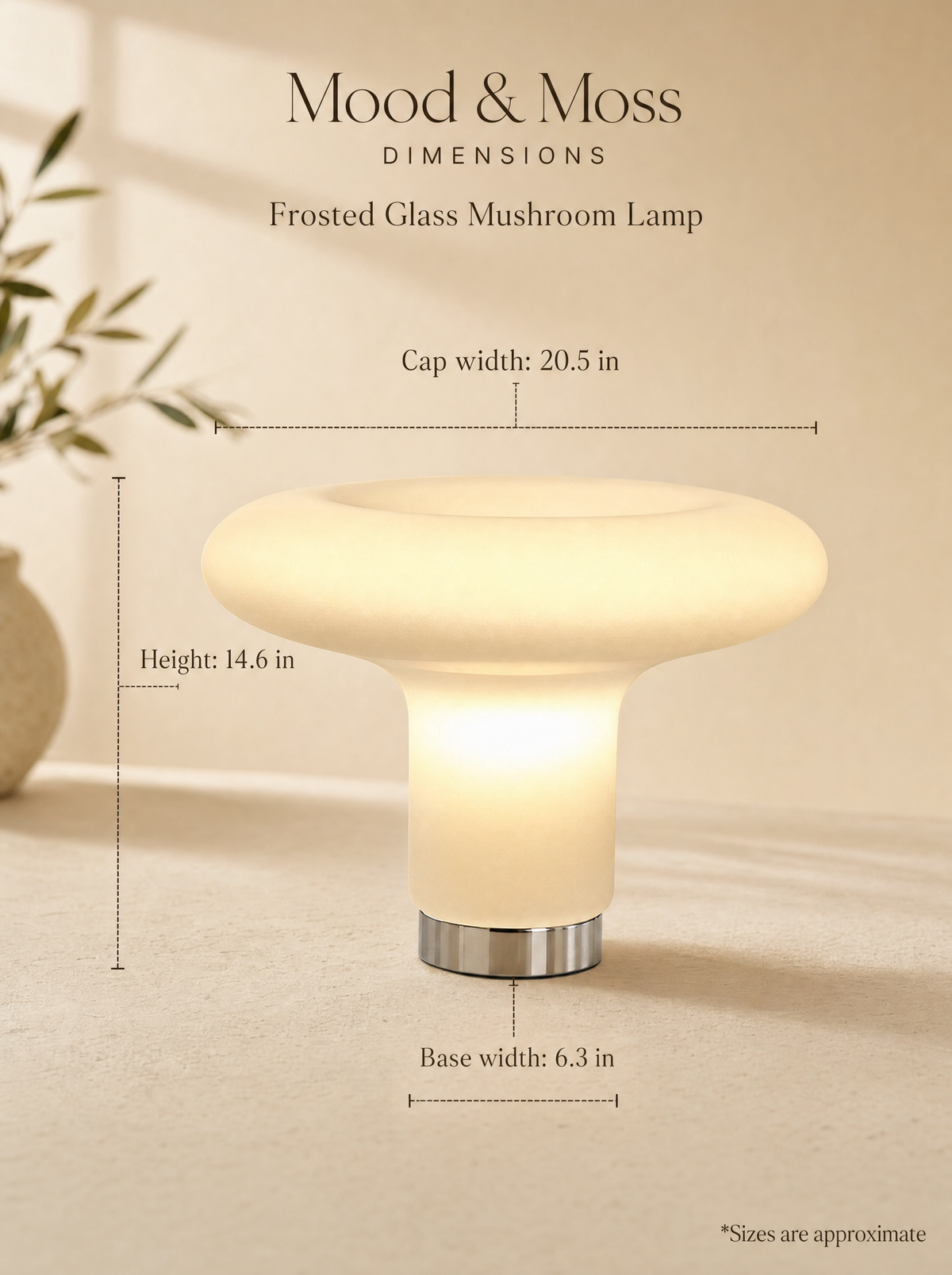 Frosted Glass Mushroom Lamp