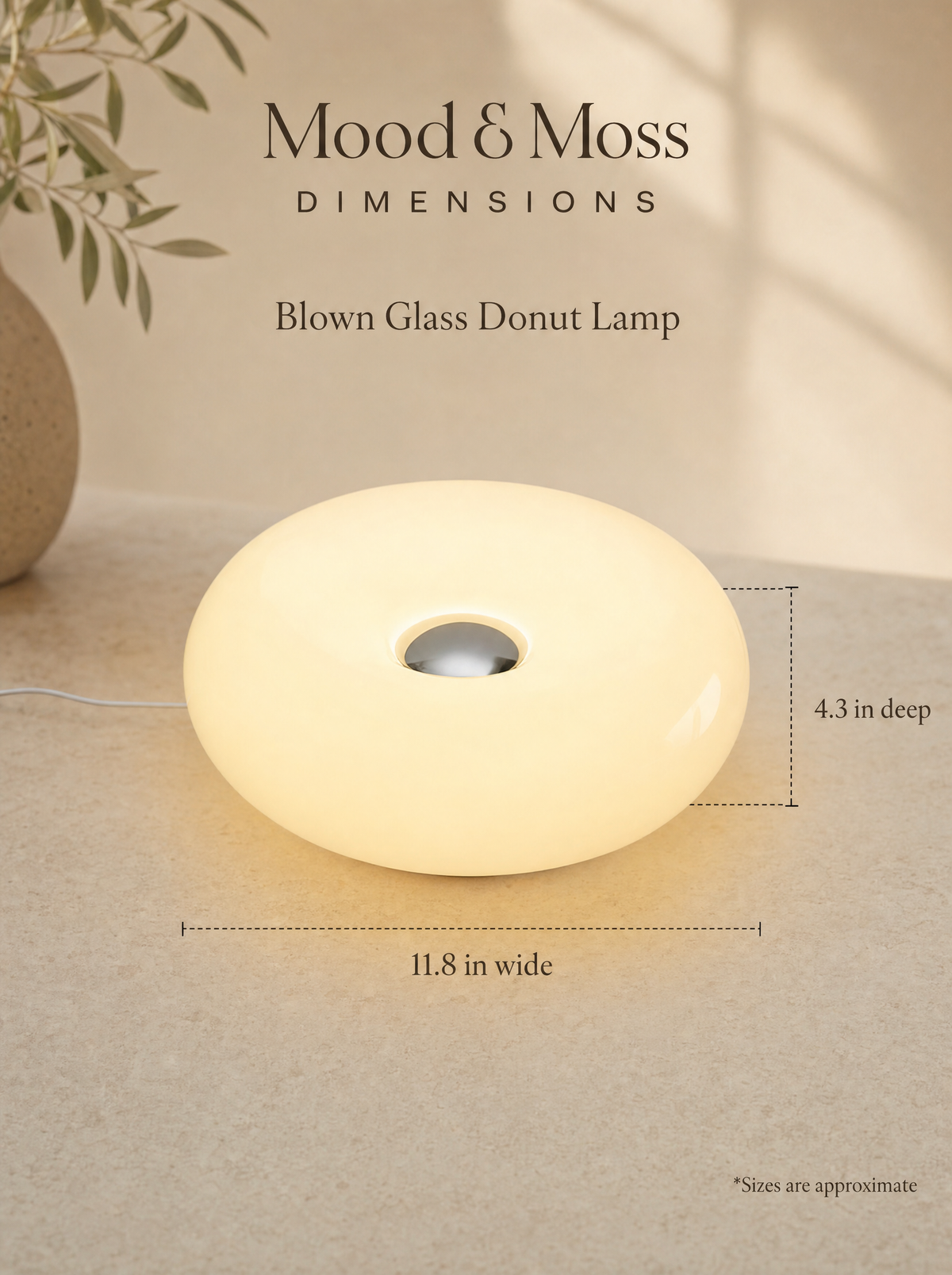 Blown Glass Donut Lamp