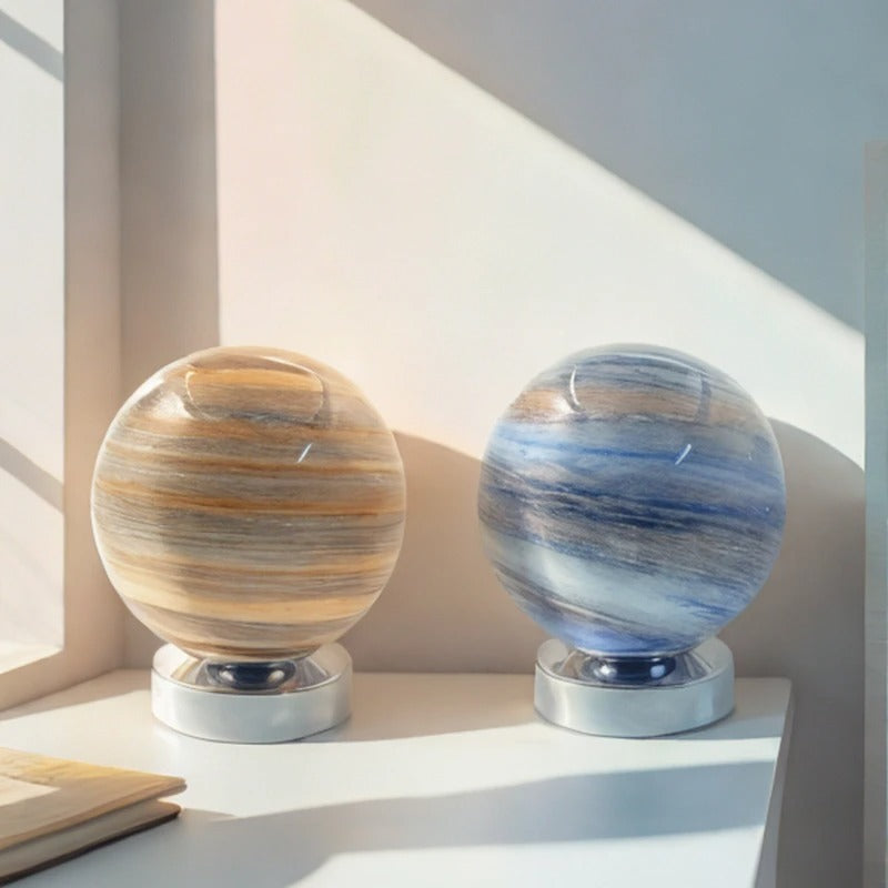 Glass Orb Table Lamp